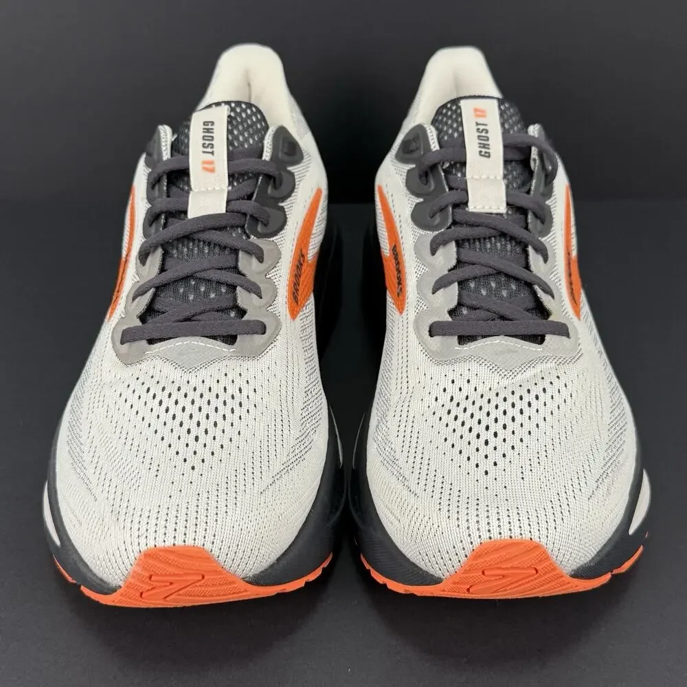 Brooks Ghost 17 Men’s 11,5 WIDE 2E Size Running Shoes Gray/Orange 1104422E048